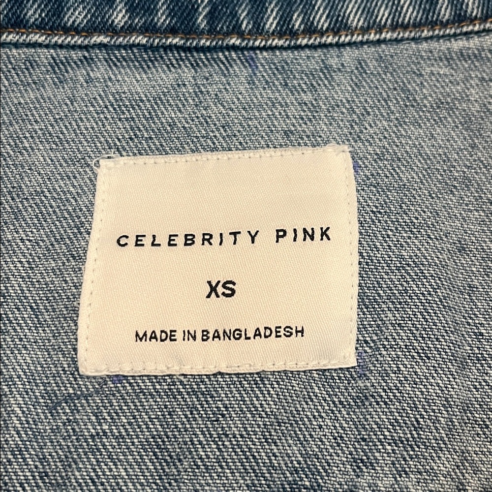 Celebrity Pink oversized jean jacket, size XS. - Picture 5 of 12